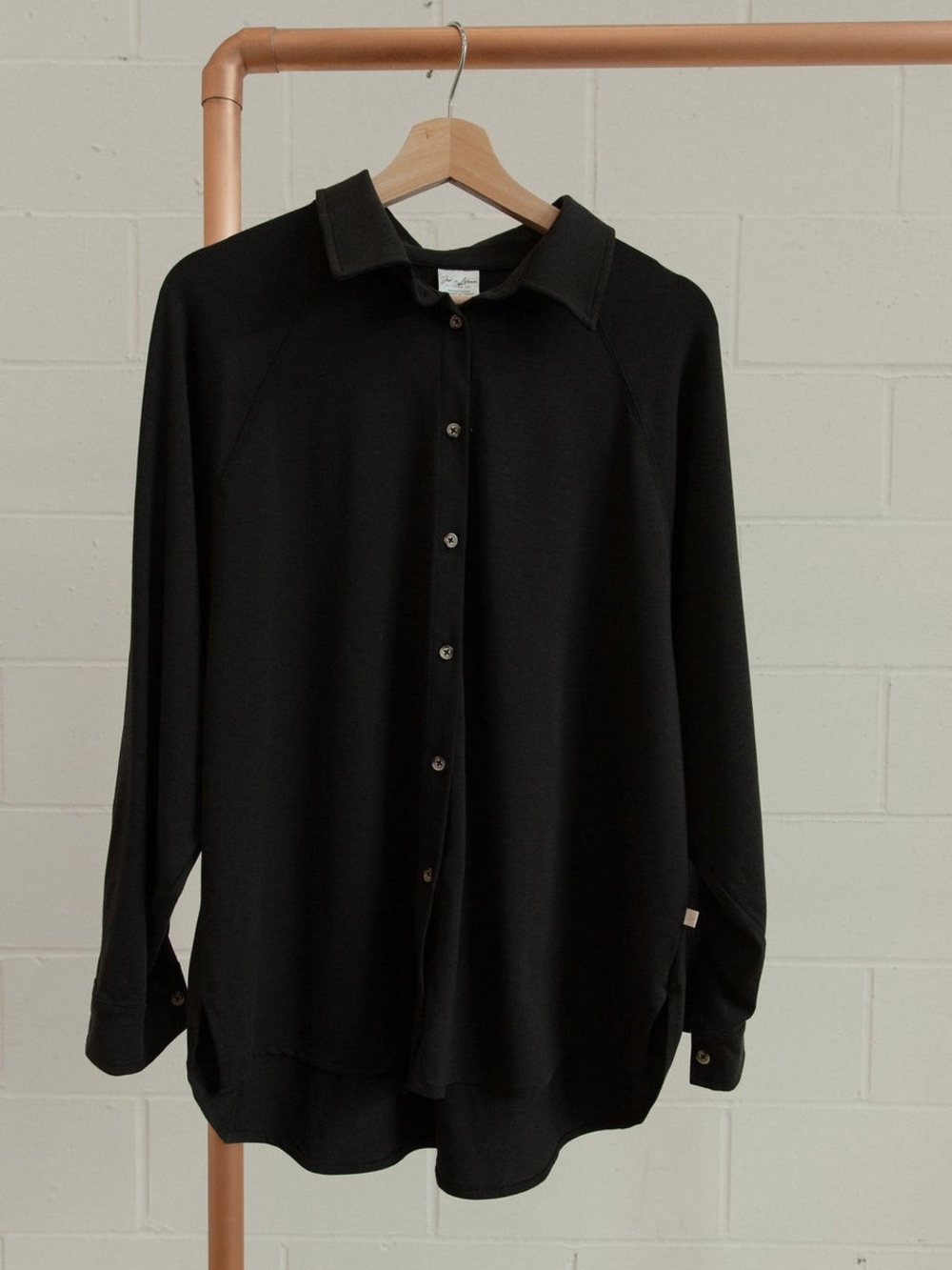 Jax & Lennon Black Button-Up Collared Shirt